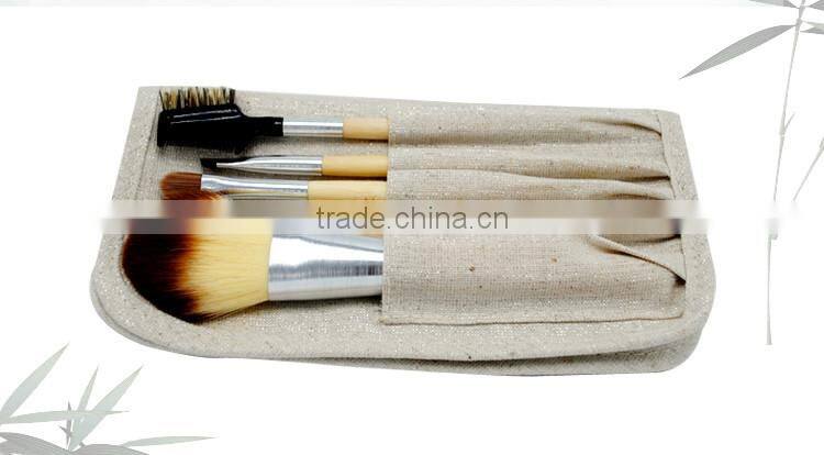 Bamboo handle synthetic hair makeup brushes set,private label cosmetics makeup