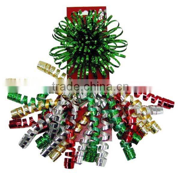 PP Printed Star Ribbon Wrapping Roll for Gift Packing,Pull Bow for Decoration Christmas