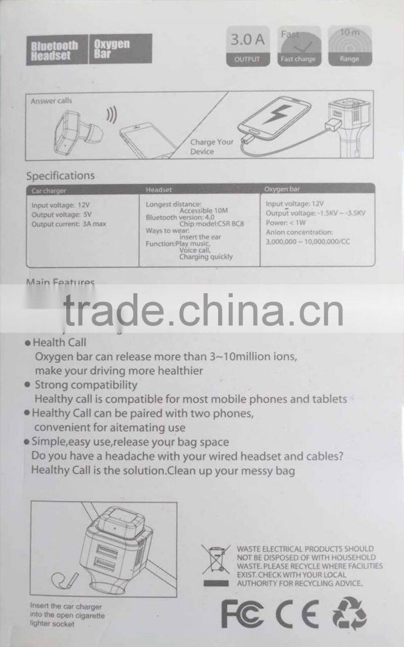 Healthy Call For Car Smart Bluetooth 4.0 Headset