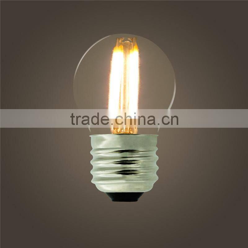 E27 4w G45 LED Filament Bulb Warm White 360degree Lighting Clear Glass
