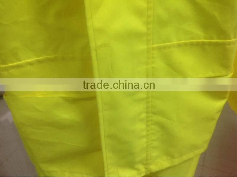 Fluorescence durable high visibility rain coat