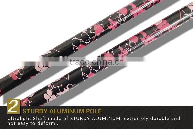 Telescopic Mountaineering Quick Lock Trekking Poles With Cork Handle