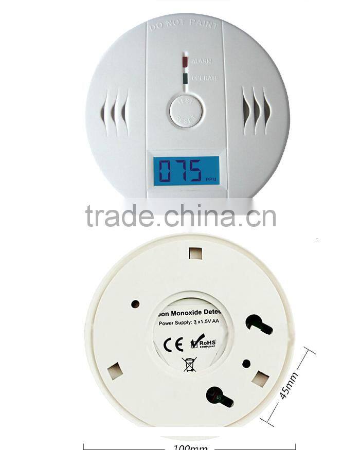 2014 hot selling fire alarm,smart smoke detector,9V battery &220VDC cigarette smoke detector
