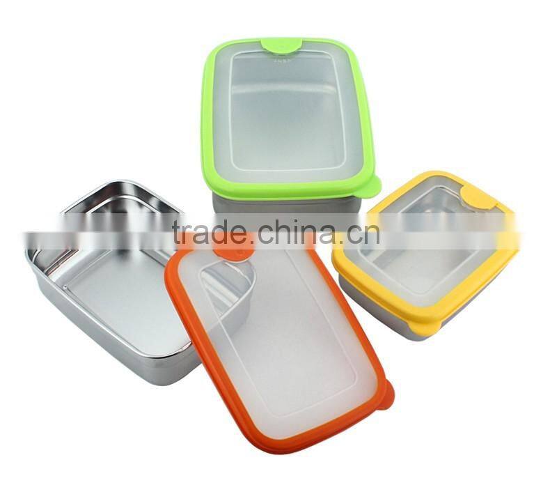 stainless steel food container storage set/ bulk lunch container bento box/ snack container