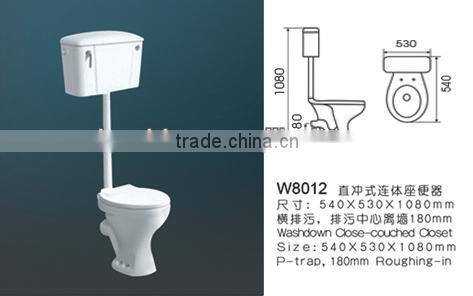 ceramics WC toilet tank flush mechanism