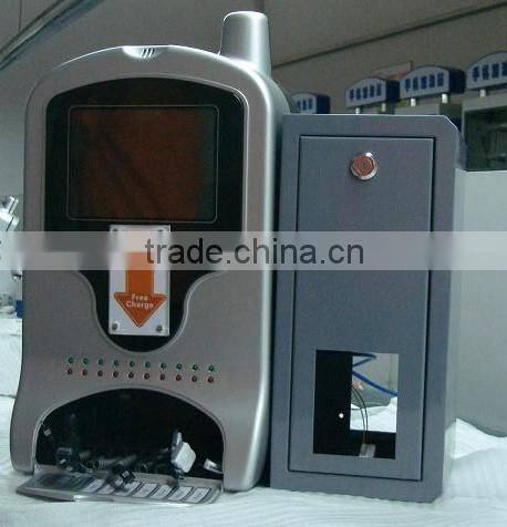 bill-operated cell phone charging station