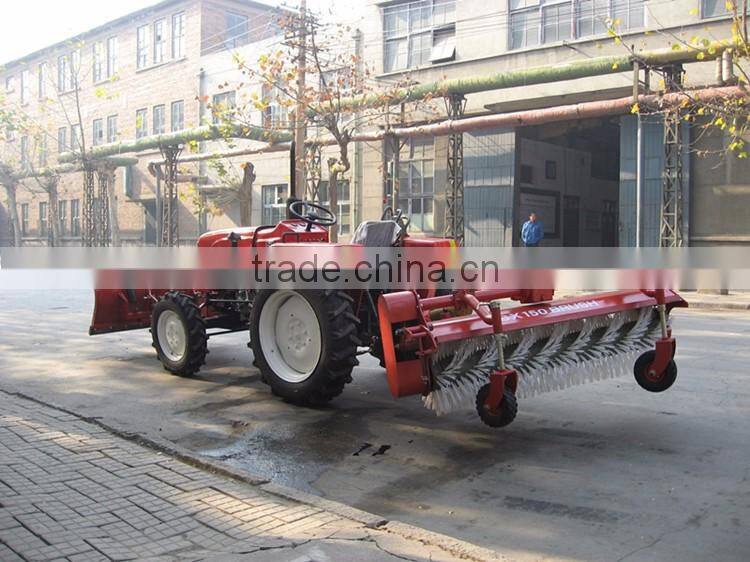 tractor mounted agricultural equipment with snow blade