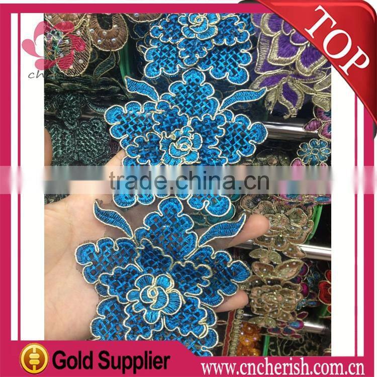 China supplier fashion 3D OEM design african lace fabrics,corded lace trim floral voile saree border lace and border