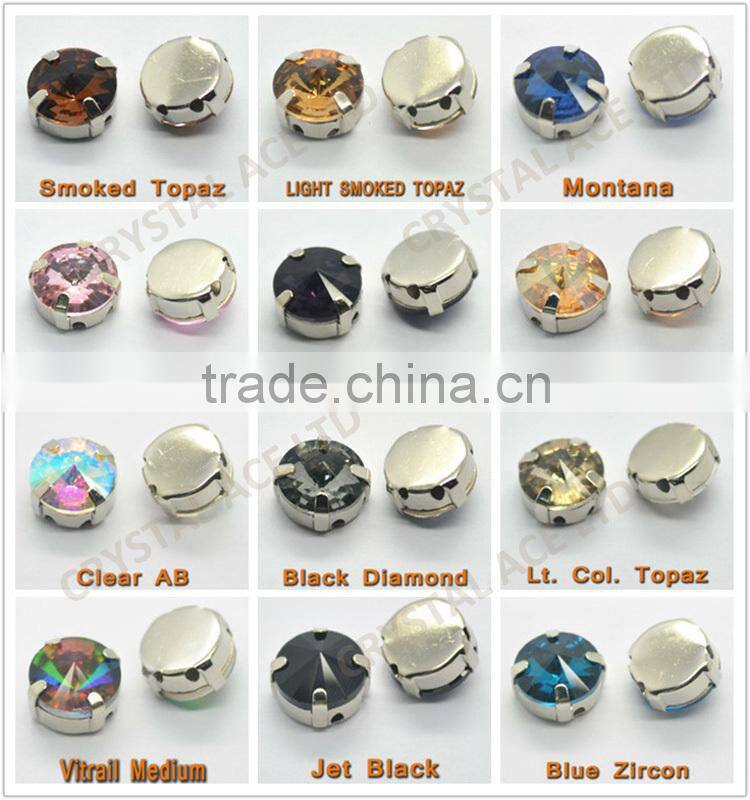 Fancy sapphire crystal stras rhinestones without hole