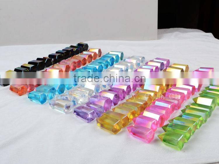 Rock mineral specimen titanium crystal quartz point with inclusions for healing energy