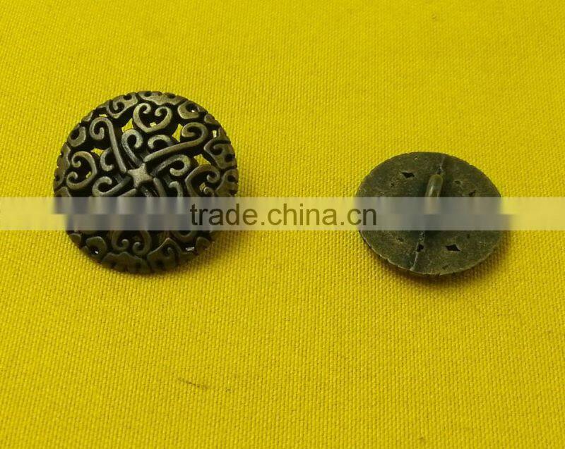 15mm and 20mm Metal Shank Button in Anti-brass color