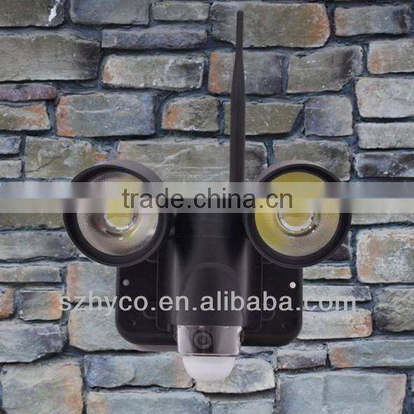 PIR Motion detection p2p outdoor wifi hidden camera with floodlight
