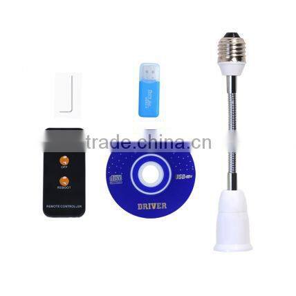 Bulb WiFi/AP IP Network DVR Camera with Real Light Control by Remote