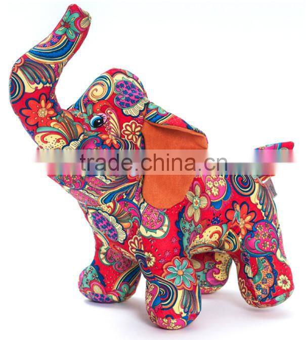 Soft fabric elephant shape educational toy
