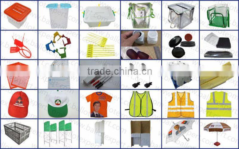 Foldable cardboard single polling station for exhibition