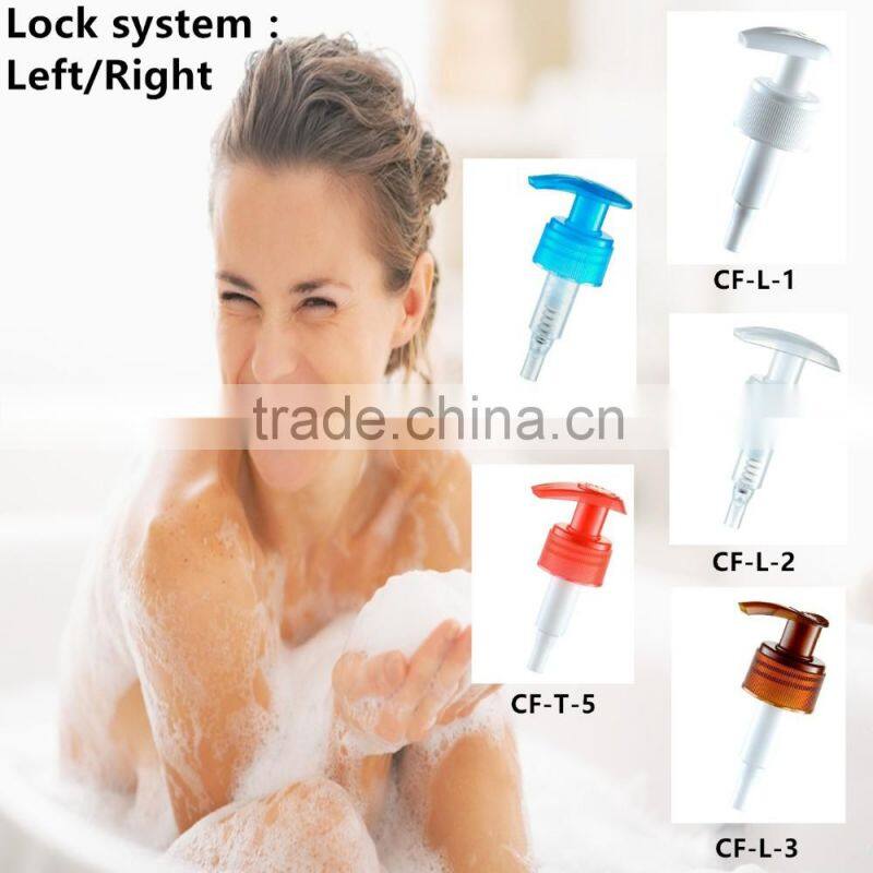 Custom left right lock pump sprayer cleaning lotion pump for bottle sprayer head 28 410 lotion pump