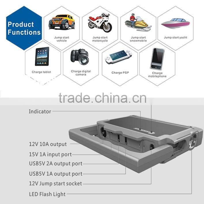Multi-function epower lipo battery jump starter car accessory mini jump starter powerbank professional 12V jump starter
