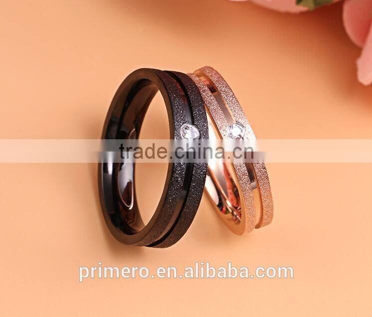 Fashion Wedding Bands For Women Men Matte Finished 316L Stainless Steel Rings For Couple Jewelry
