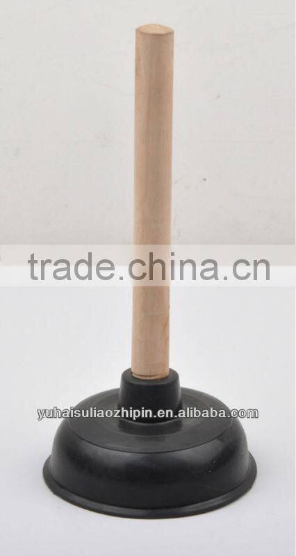 Wooden handle black rubber Toilet plungers