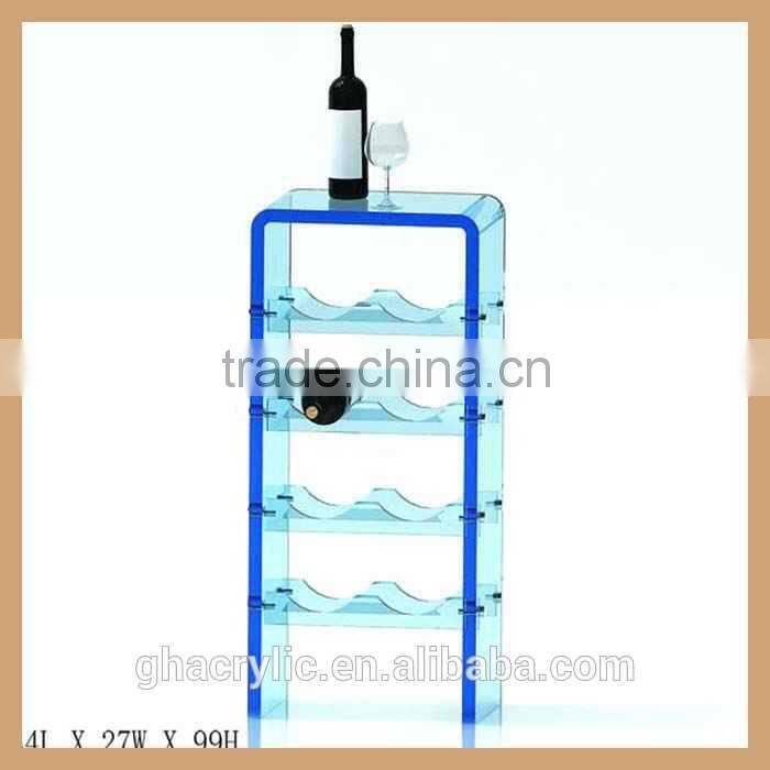 Factory outlet U shaped different colors acrylic wine display rack