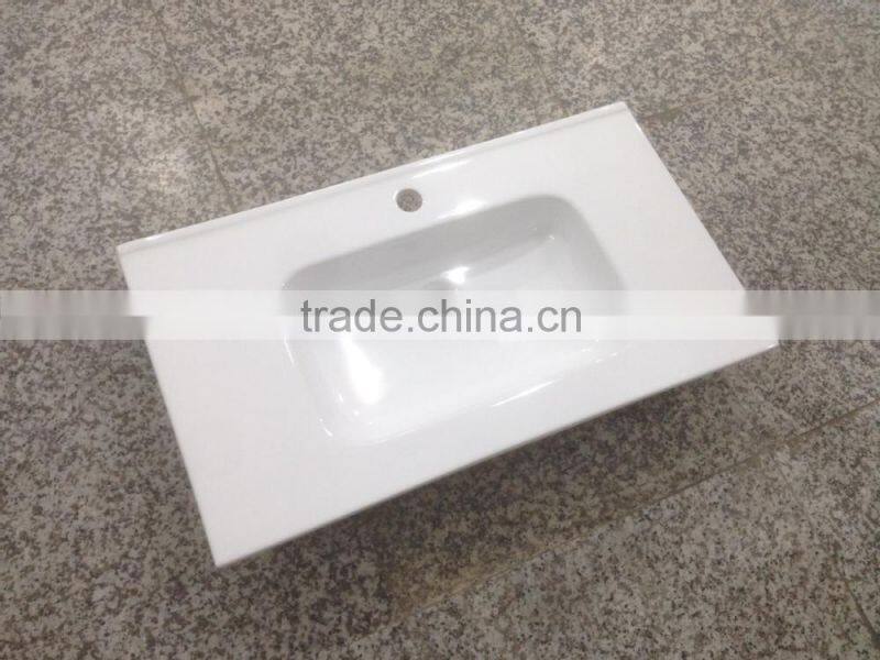 Western design ceramic thin edge cabinet basin/bathroom basin (BSJ-F460-80)