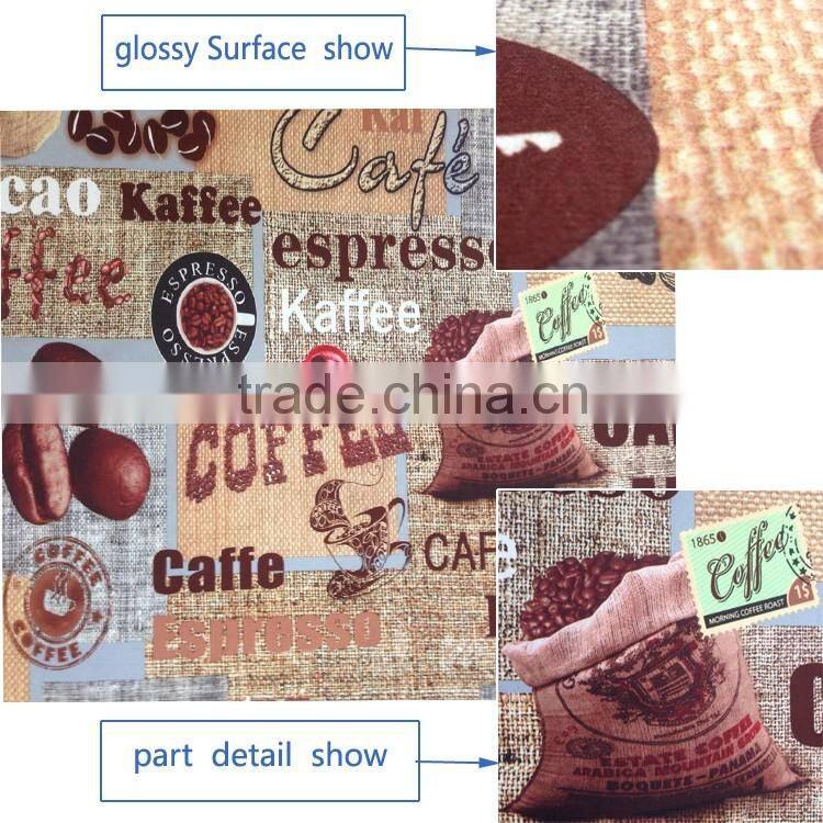coffee bean design colors waterproof PVC carpet rug