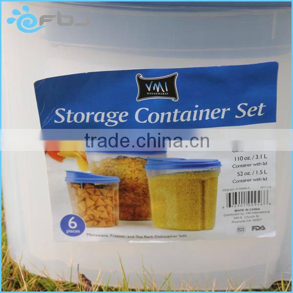 Plastic Food Storage Cereal Container Box