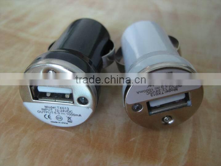 Bullet Style USB Port Promotional Car Charger with 5v 3100mA Output