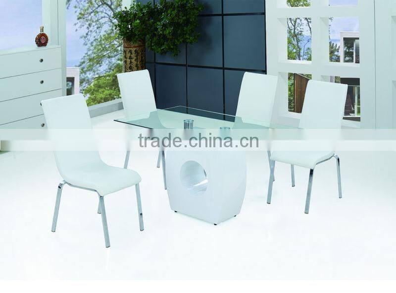 white high gloss MDF dining table