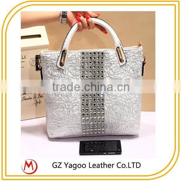 bud silk leather hangbag set auger single shoulder bag cross body bag