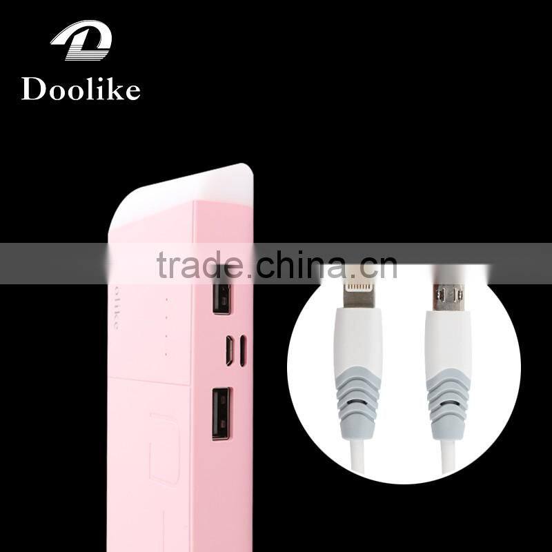 Real Capacity 10000mah Power Bank OEM High Quality Portable Power Source With LED Torch Light