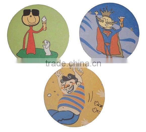 printed pvc rubber cup coaster