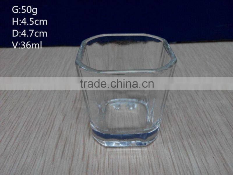 square glass water cup & tumbler
