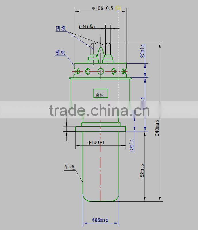 Electron tube FU-10S/ Triode _vacuum tube GU10A vacuum tube triode