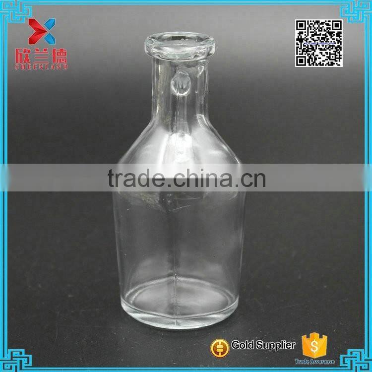 wholesale round unique clear airtight decorative glass wine bottle 100ml