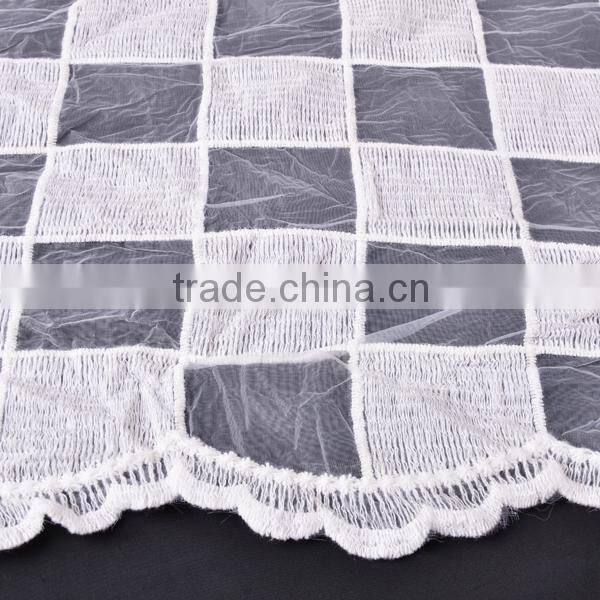 hot sale organza bottom square pattern african vintage lace fabric