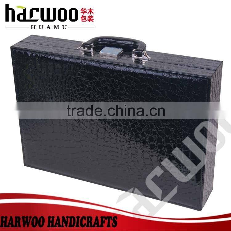 custom paper red wine box,pu leather wine box with handle,6 slots black pu wine box with handle