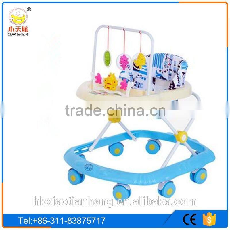 Simple rolling baby walker with toys and music/ Cheap round outdoor baby walker toys for kids