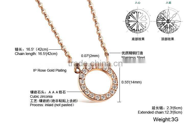 new products 2016 18K rose gold plating personalized custom pendants for lady