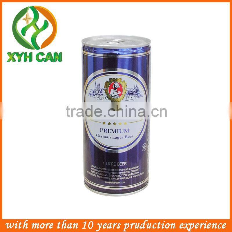 empty round beverage tall round tin can