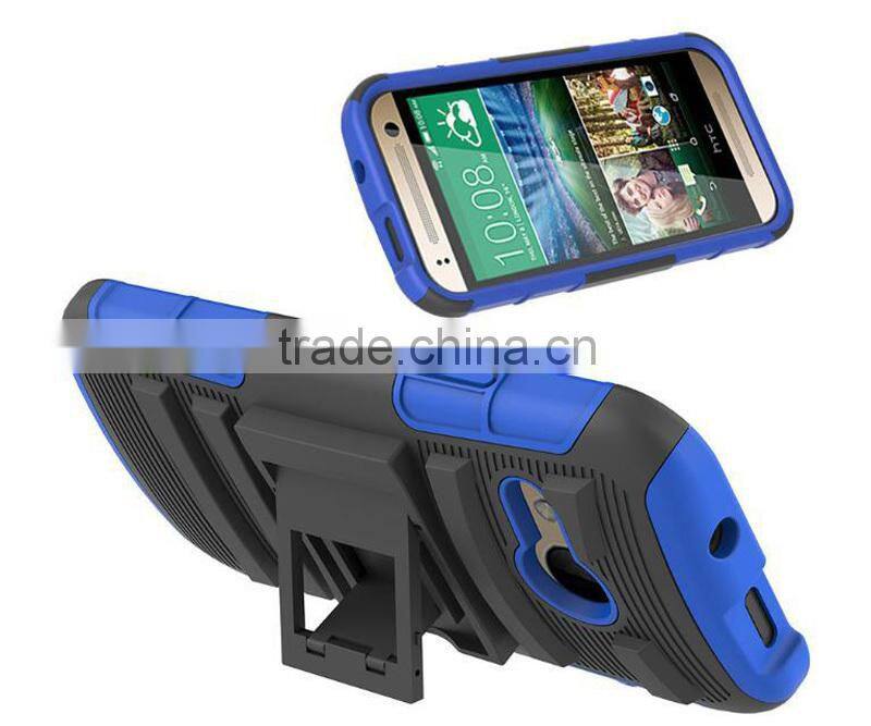 For HTC One M8 mini hybrid shockproof holster cover