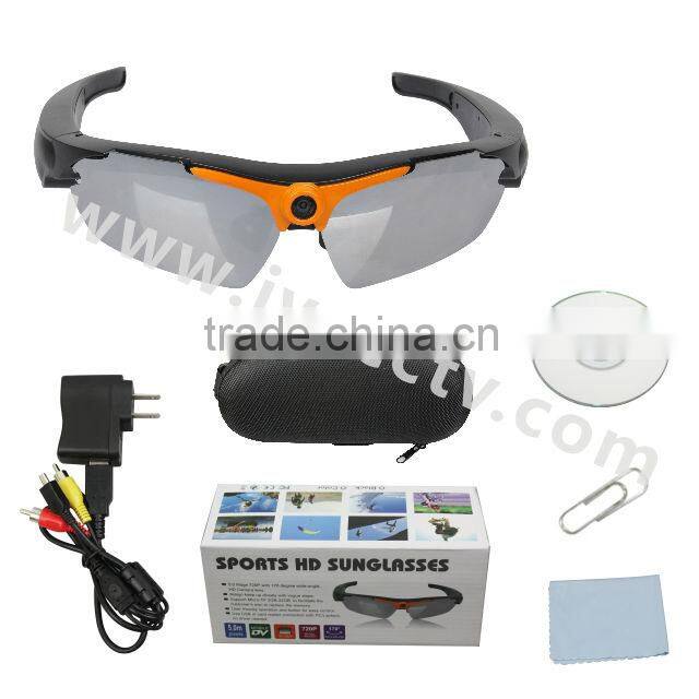 JVE-HD01 Full HD Video Output Wireless Sunglasses Camera ,1280*720/30 fps dv&dvr camera glasses