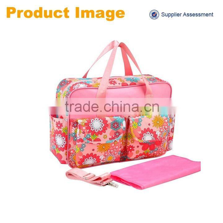 2016 sannovo wholesale fashion floral tote baby changing bag