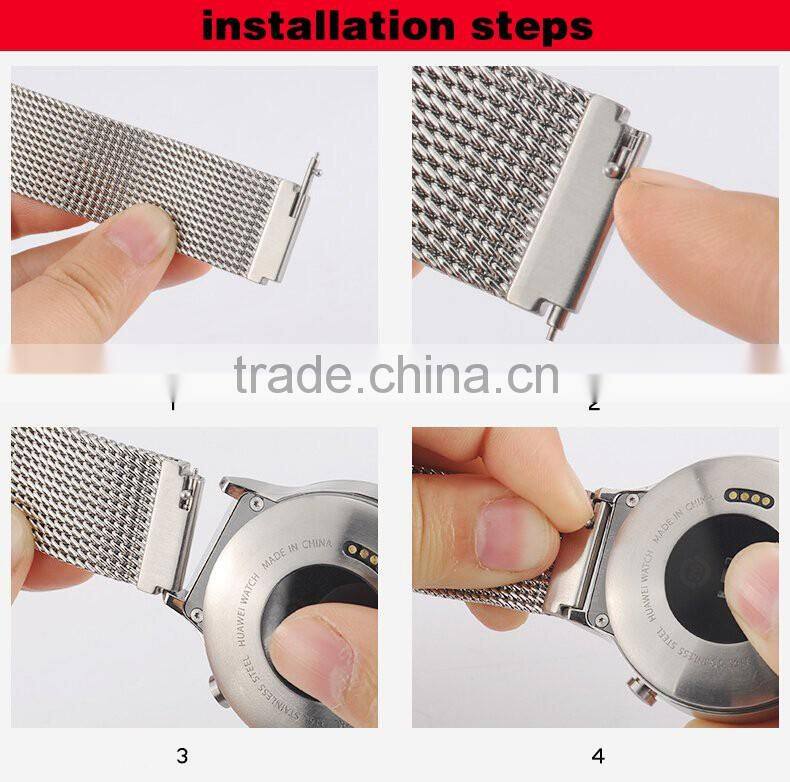 New arrival high quality Classical buckle Stainless Steel band for huawei Watch band