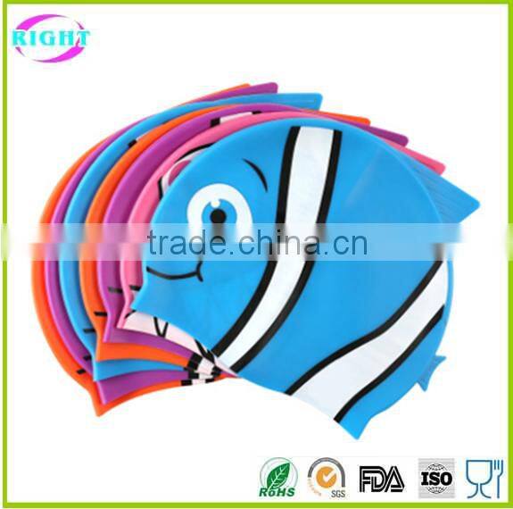 children custom printing silicone swim cap