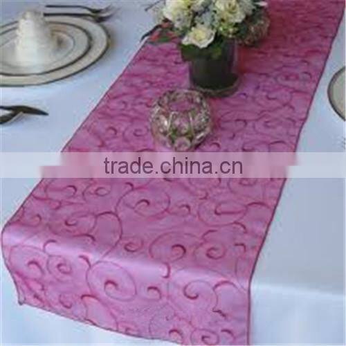 2014 High Quality Lovely Star Metal Print Chistmas Organza Table Runner