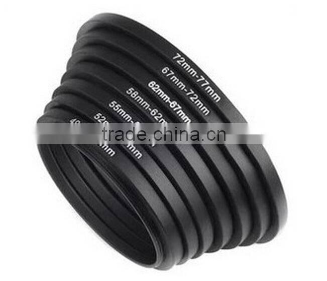 Photography 7pcs Metal Step Up Down 49-77 Camera Lens Filter Mount Ring Adapter Set for Camera 49-52-55-58-62-67-72-77mm