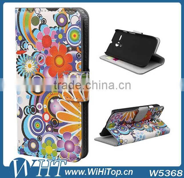 Printing Leather flip Case Cover For Motorola Moto G.Silicone Back Case For Moto G