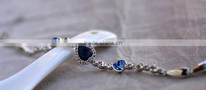 Cheap price heart shaped bracelet pink rhinestone healthy bracelet