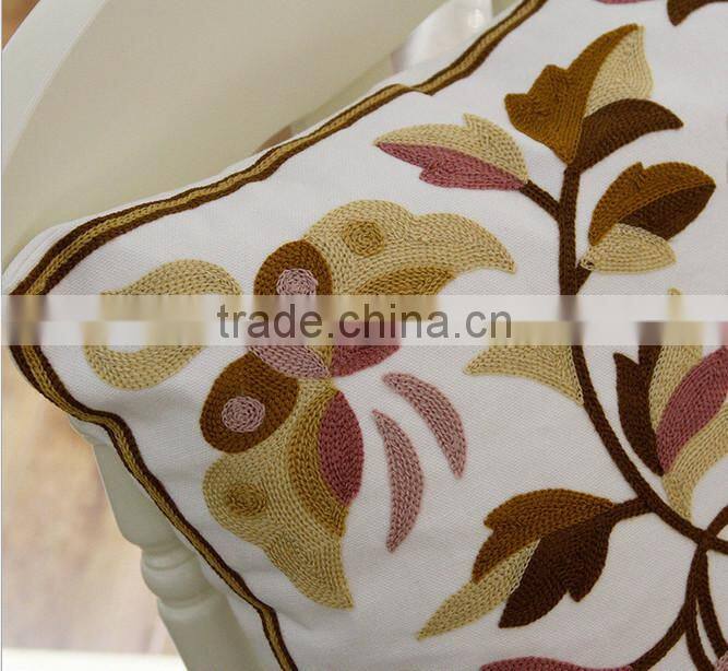 wholesale towel embroidered 100%cotton canvas cushion covers,handmade covers, ready for sell